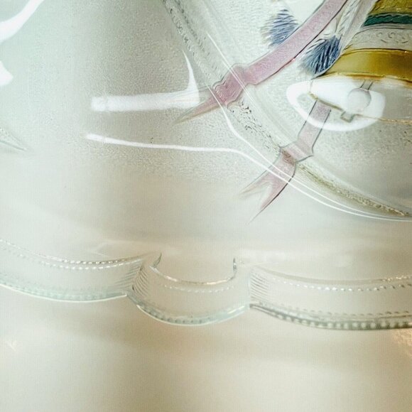 Mikasa Oval Glass Divided Serving Platter "Celebrations" Holiday Bells Japan - Picture 10 of 12